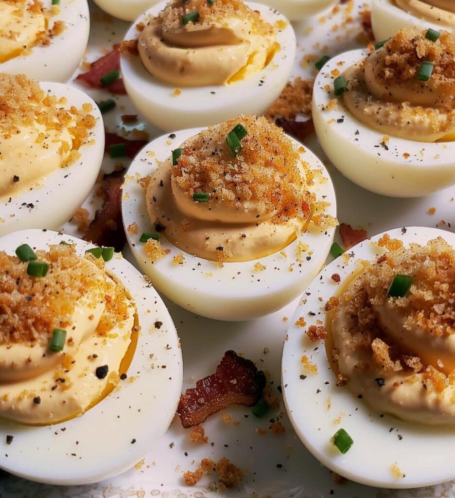 Deviled Eggs with Crispy Bacon