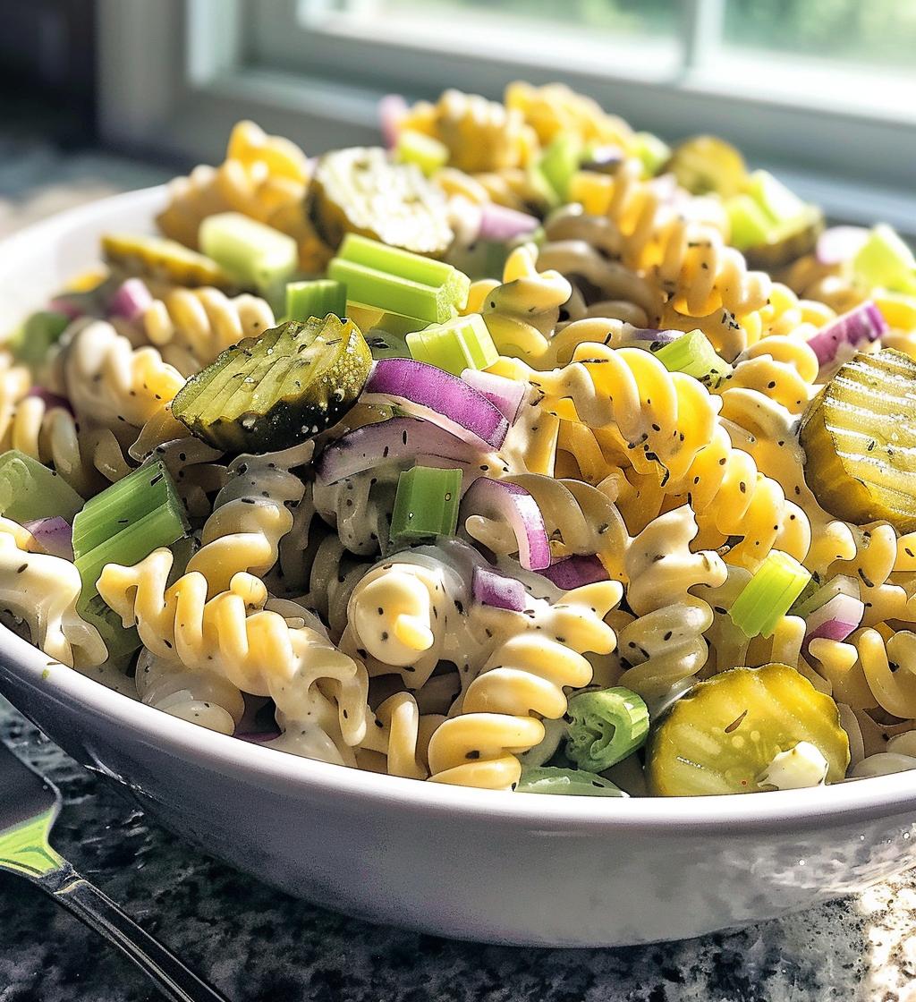 Dill Pickle Pasta Salad - detail 1