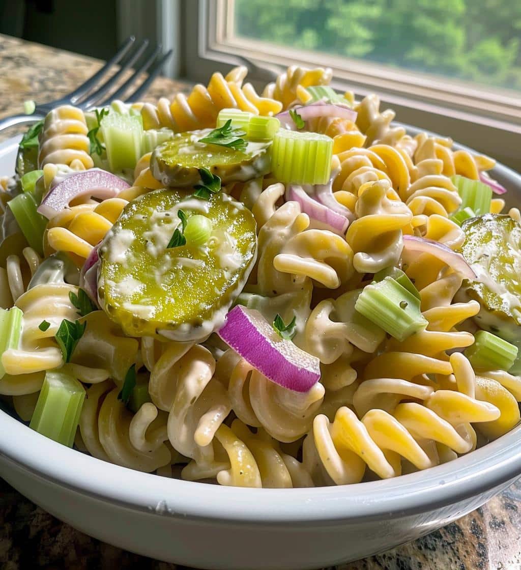 Dill Pickle Pasta Salad