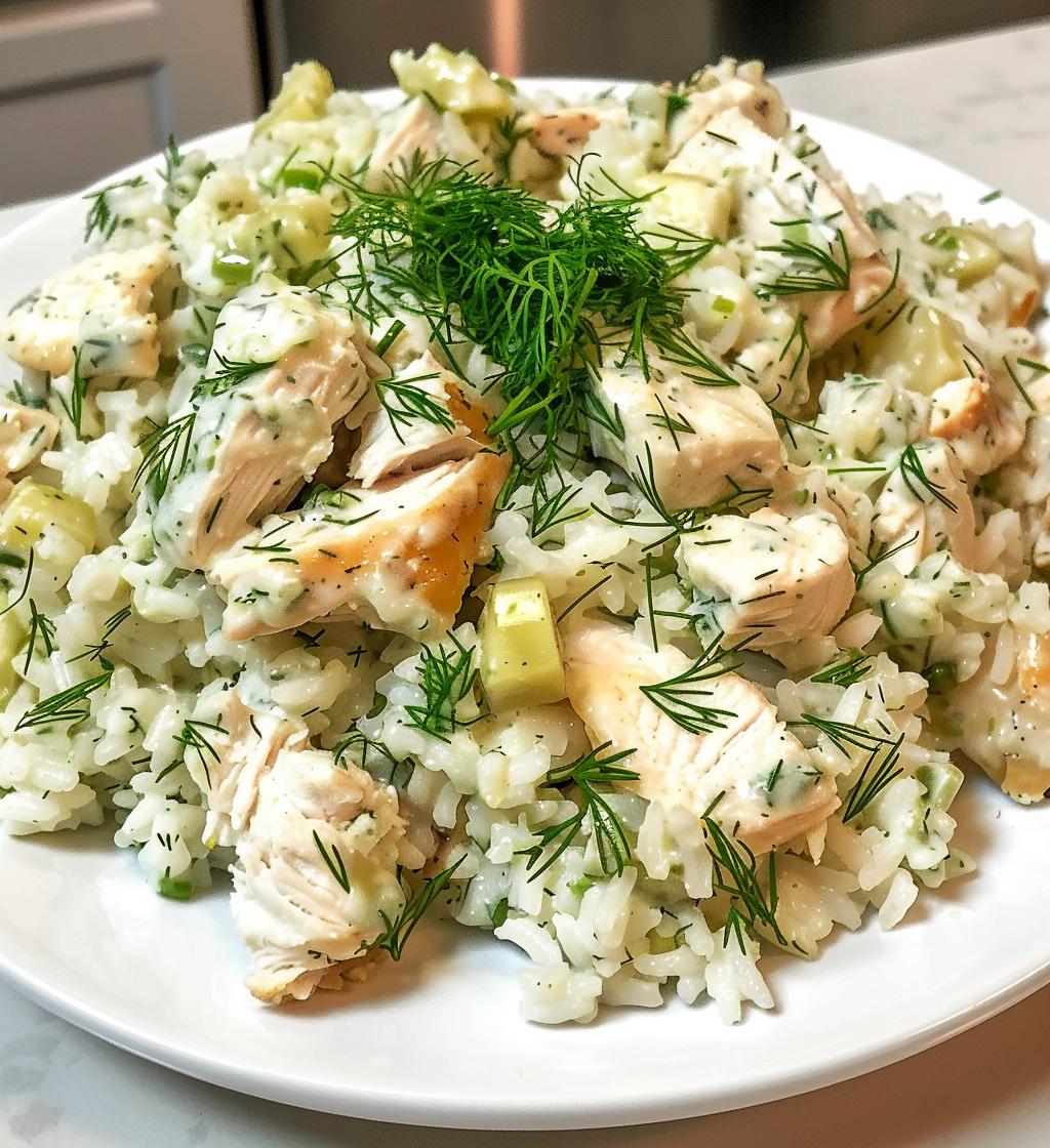 Dump-and-Bake Chicken Tzatziki Rice