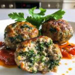 Easy Spinach & Garlic Meatballs Recipe