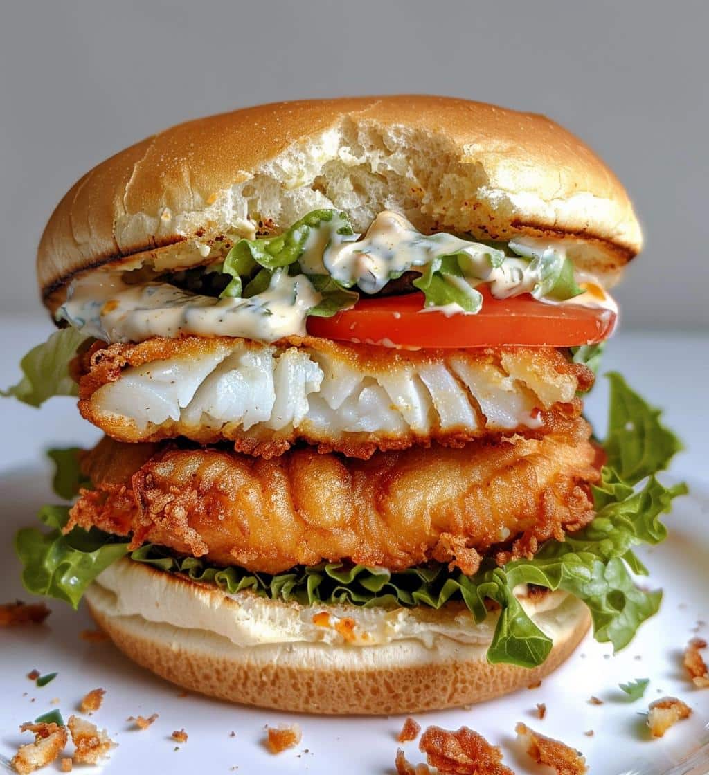 Fried Fish Burger - detail 1