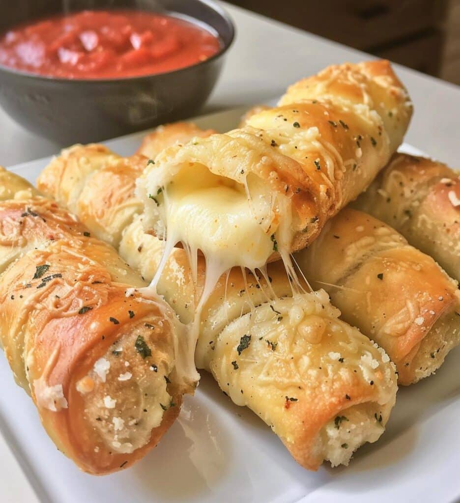 Garlic Herb Cheese-Stuffed Breadsticks