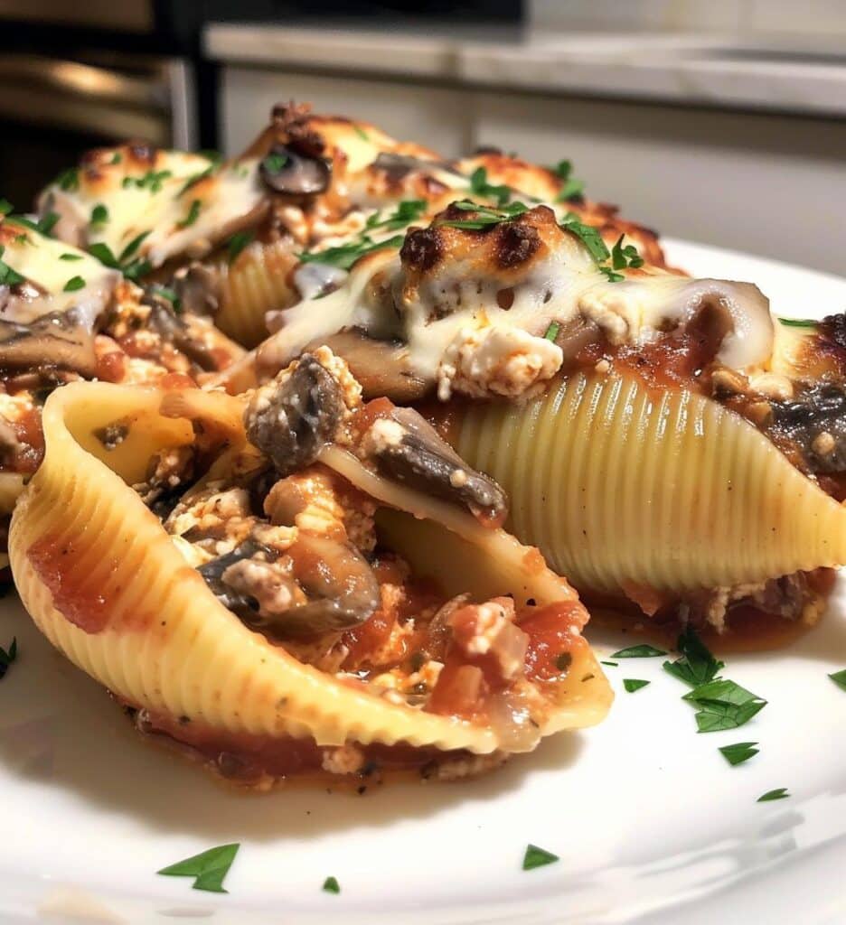 Garlic Mushroom Stuffed Shells