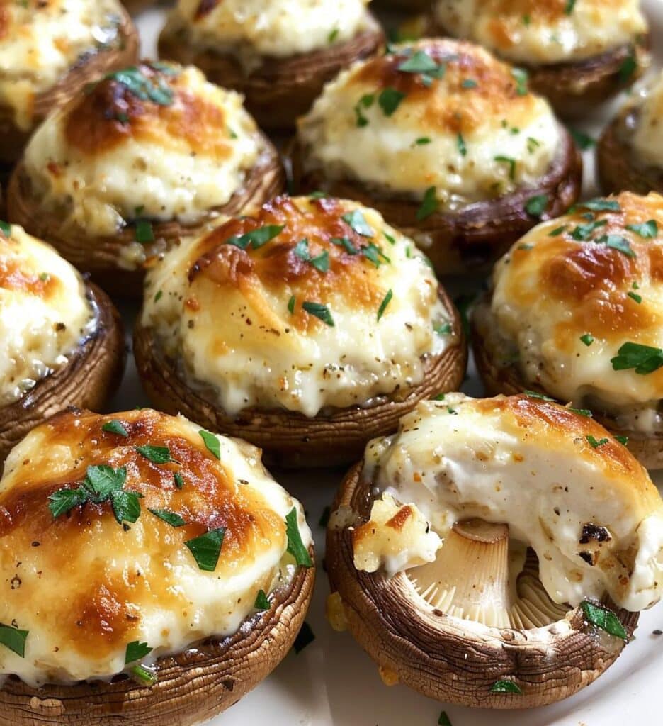 Garlic Parmesan Stuffed Mushrooms