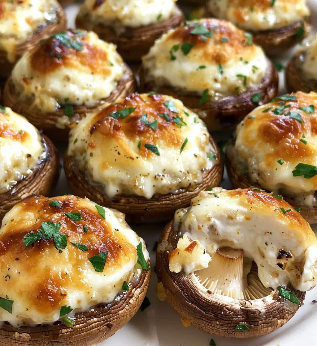 Garlic Parmesan Stuffed Mushrooms