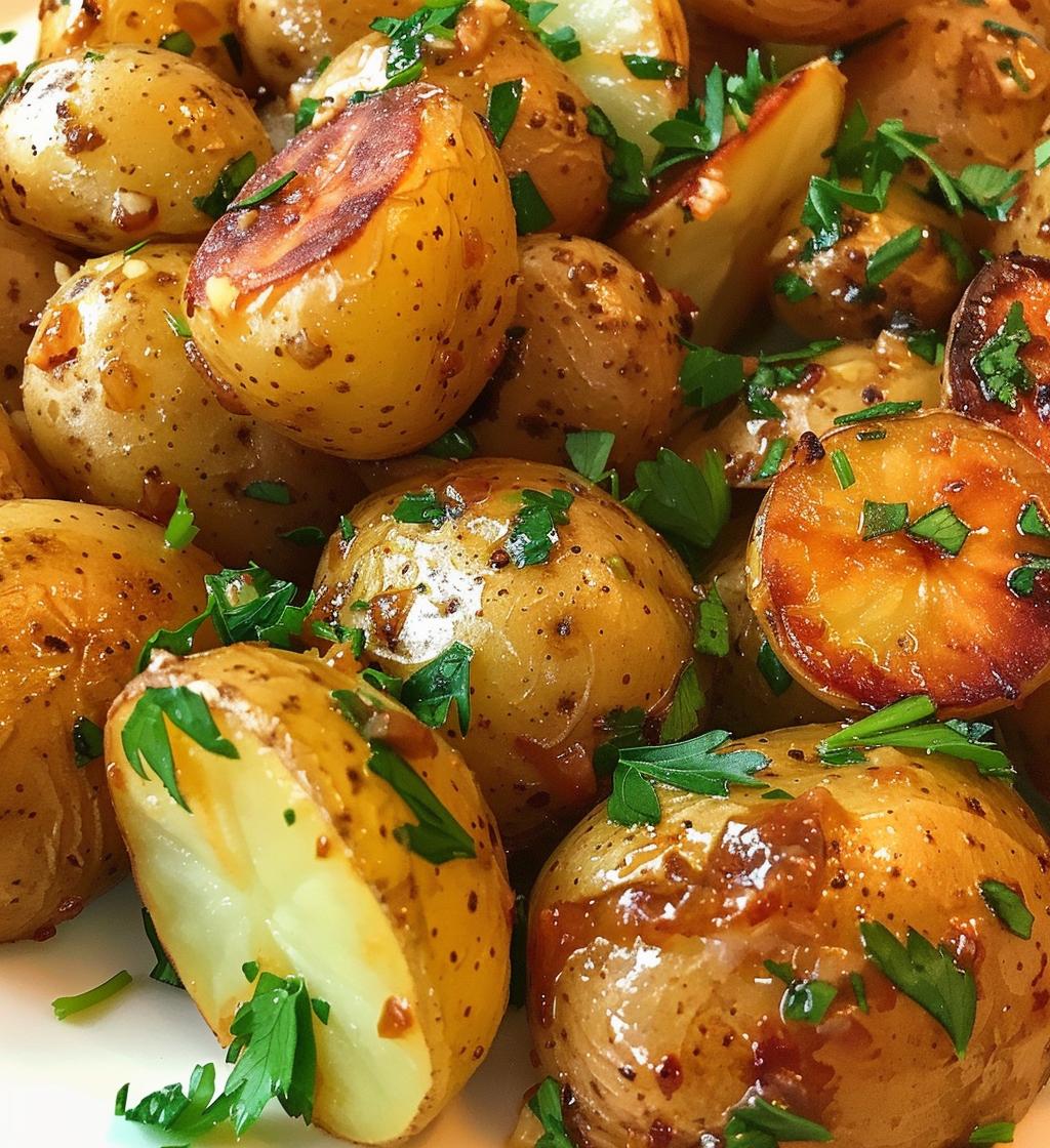 Garlic Sauce Baby Potatoes