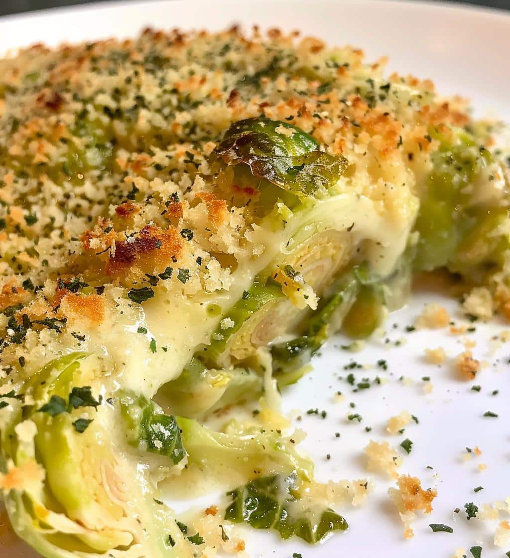 Garlicky Creamy Brussels Sprouts Au Gratin - detail 1