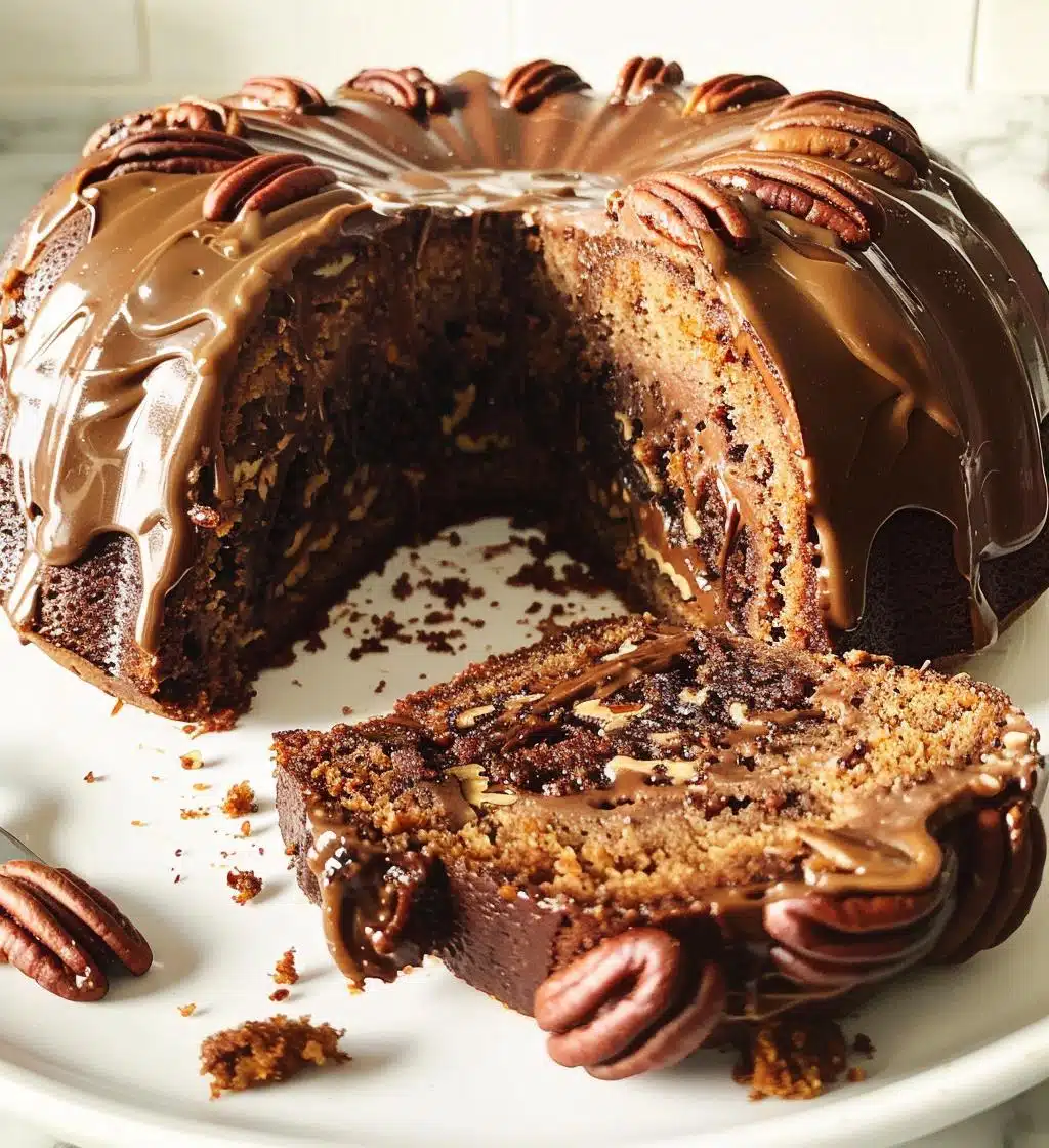 German Chocolate Pecan Pound Cake - detail 1