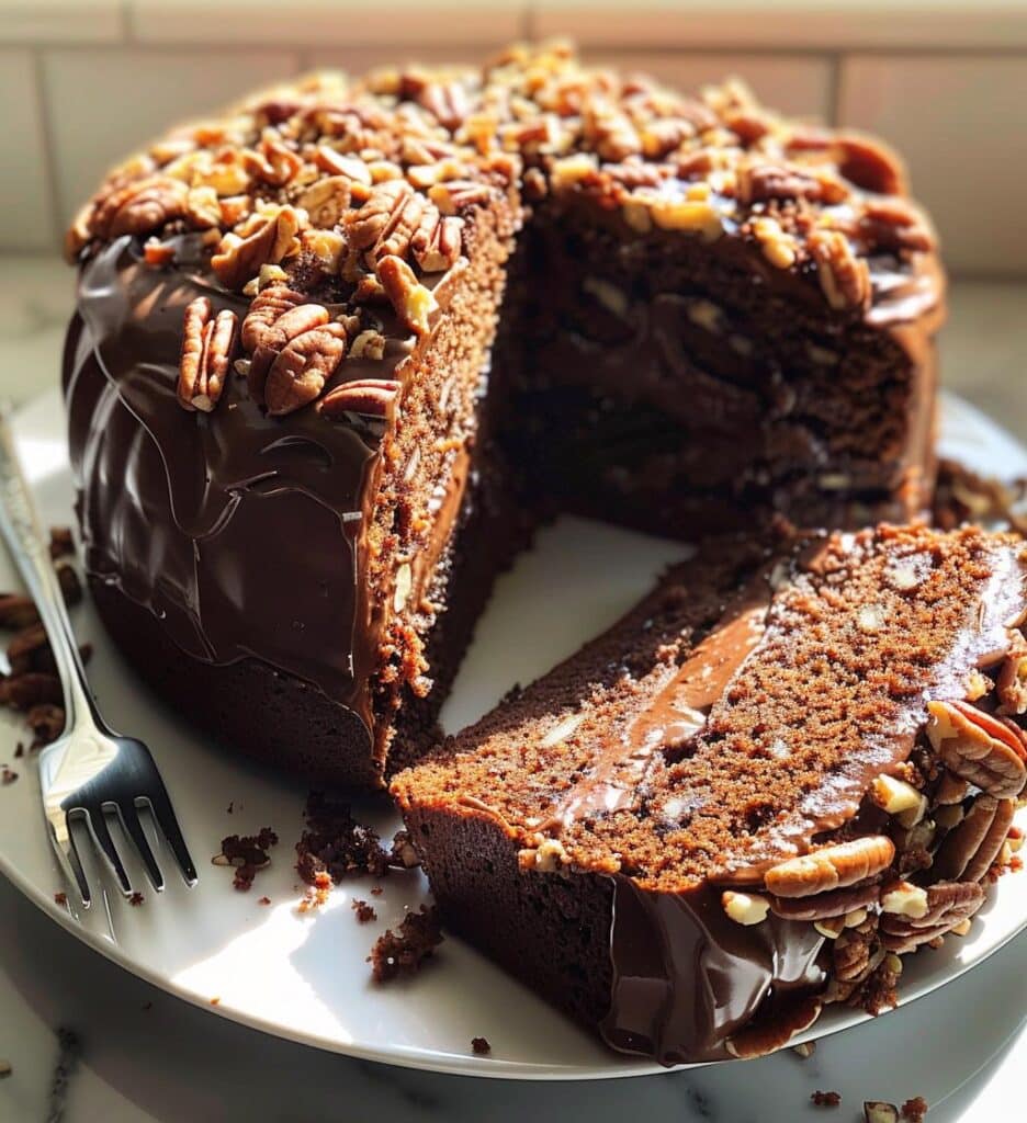 German Chocolate Pecan Pound Cake