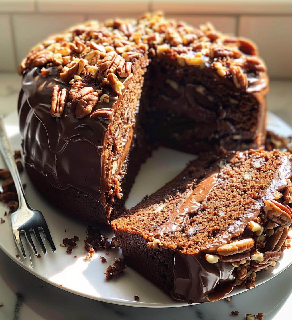 German Chocolate Pecan Pound Cake
