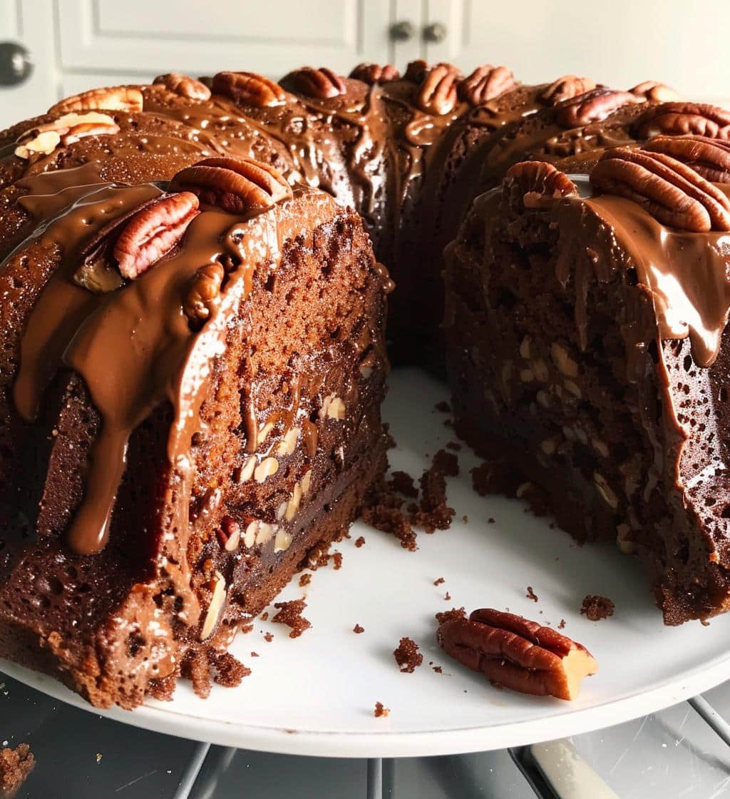 German Chocolate Pecan Pound Cake