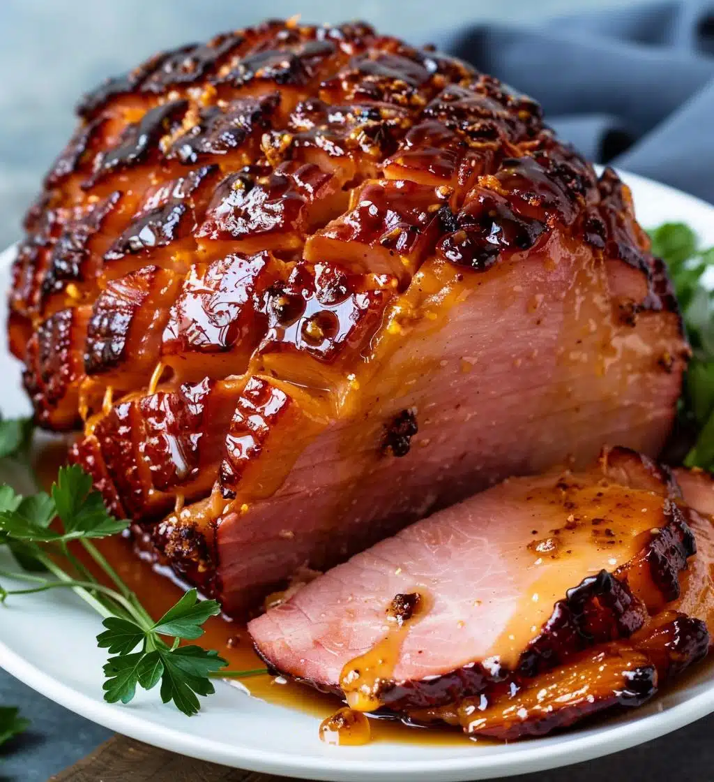 Glazed ham - detail 1