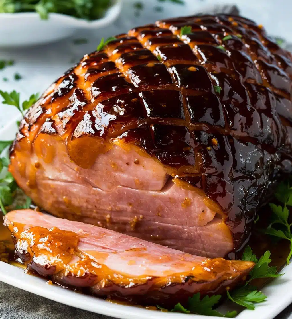 Glazed ham