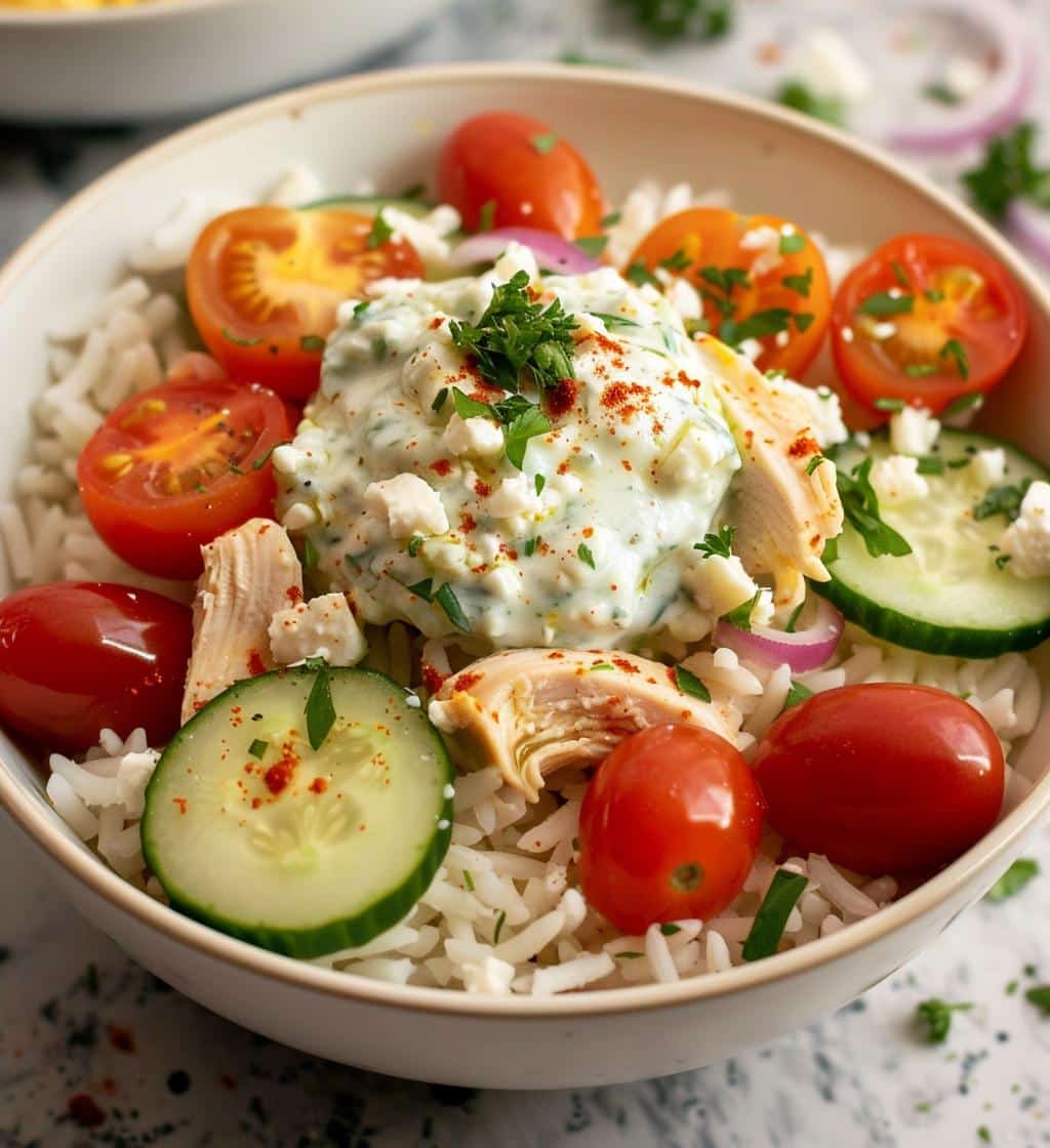 Greek Chicken Bowl with Tzatziki