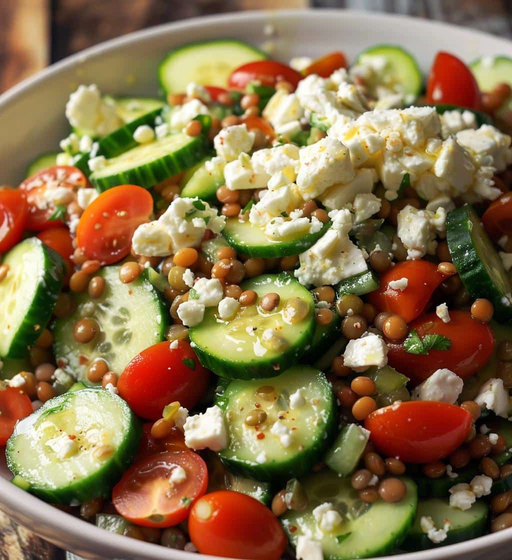 Greek Lentil Salad with Feta