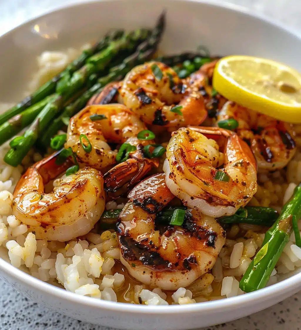 Grilled Shrimp Bowl with Asparagus - detail 1