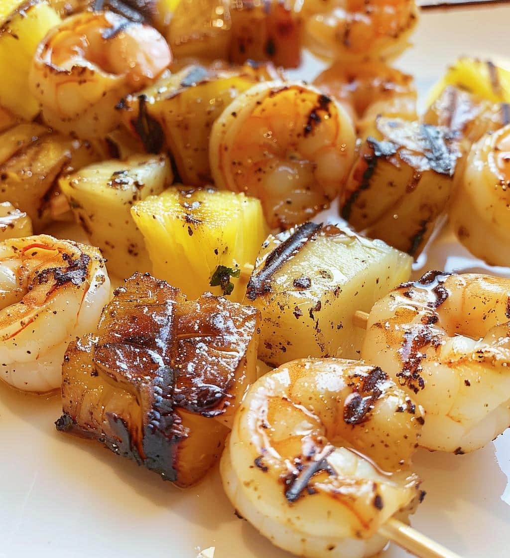 Grilled Shrimp & Pineapple Skewers - detail 1