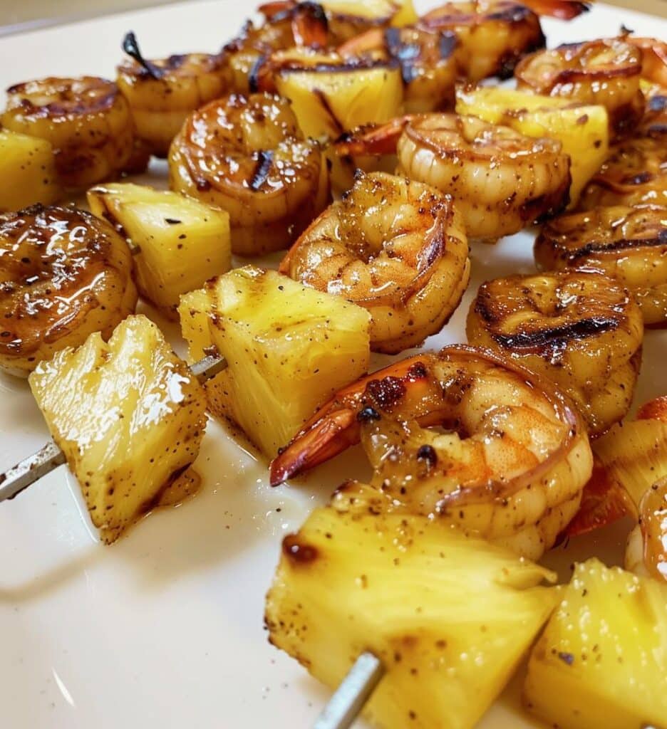 Grilled Shrimp & Pineapple Skewers