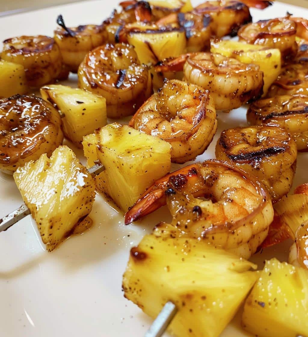 Grilled Shrimp & Pineapple Skewers