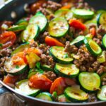 Ground Beef Zucchini Skillet