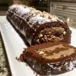 Hazelnut yule log
