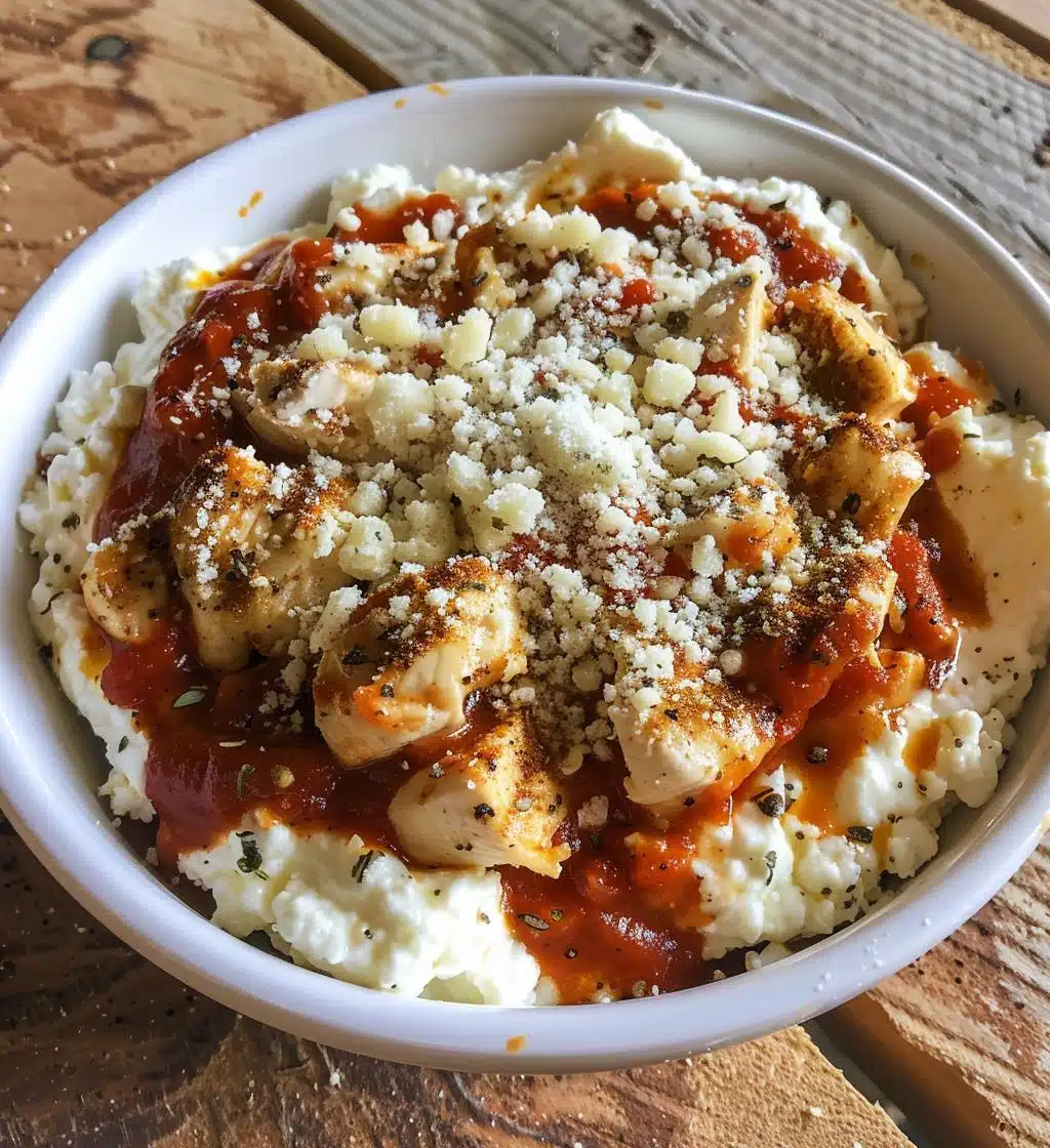High Protein Chicken Parm Cottage Cheese Bowl - detail 1