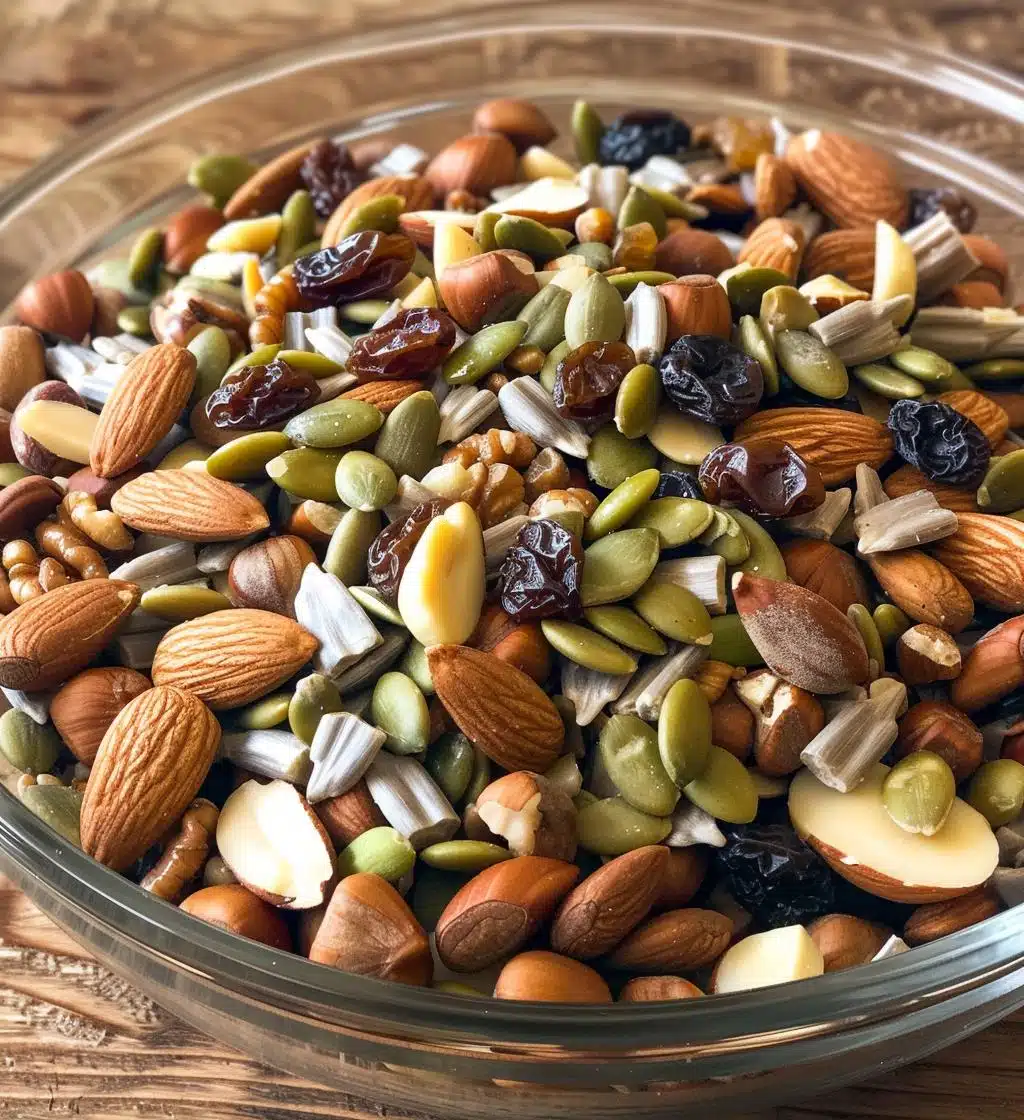 Homemade Trail Mix (nuts + seeds + raisins) - detail 1