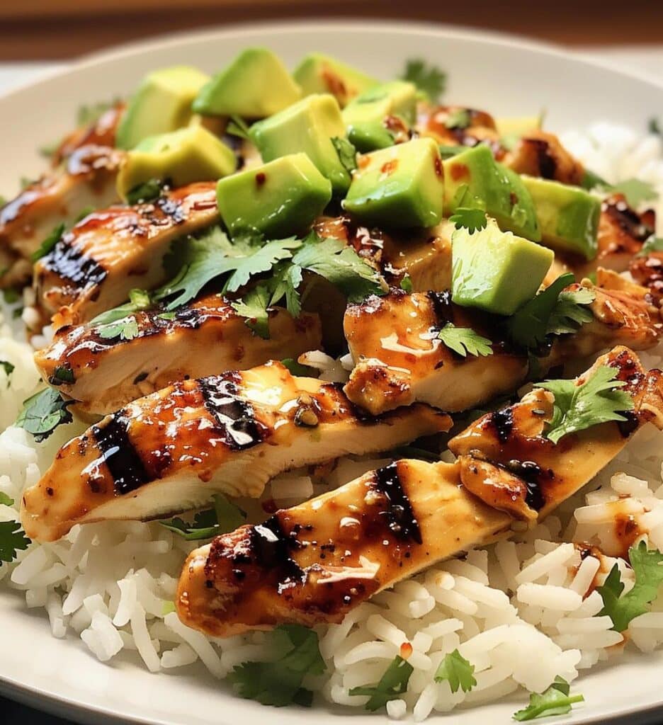 Honey Lime Chicken Avocado Rice