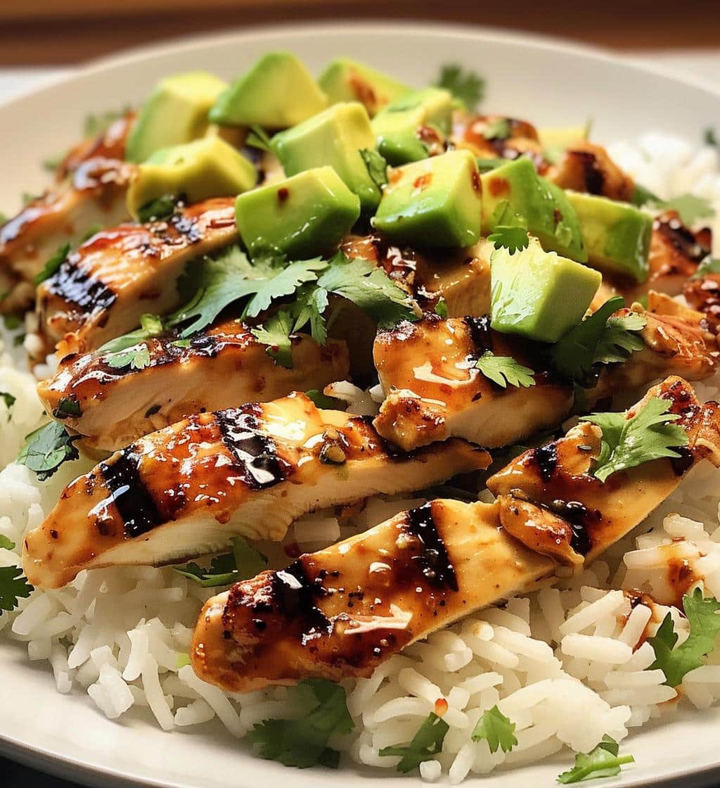 Honey Lime Chicken Avocado Rice