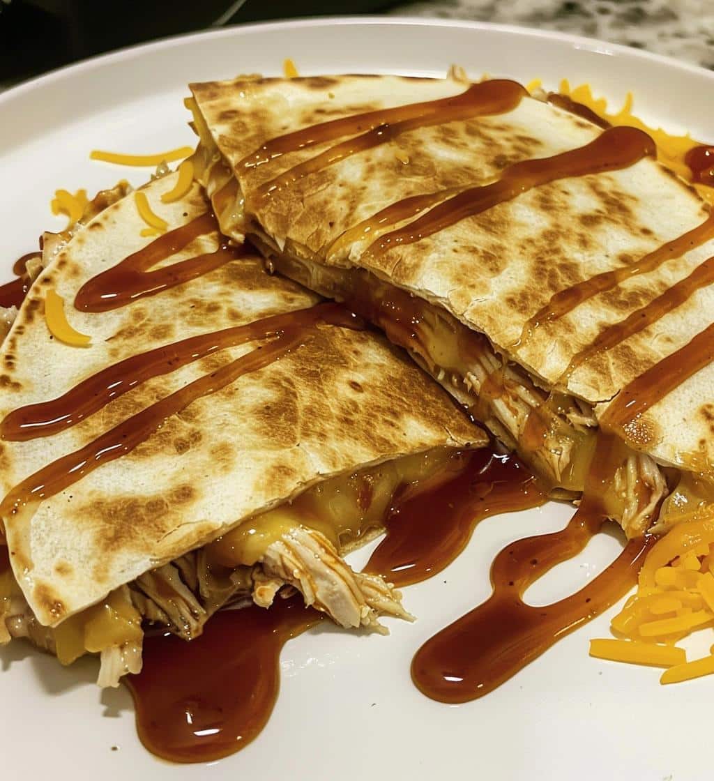 Hot Honey BBQ Chicken Quesadillas