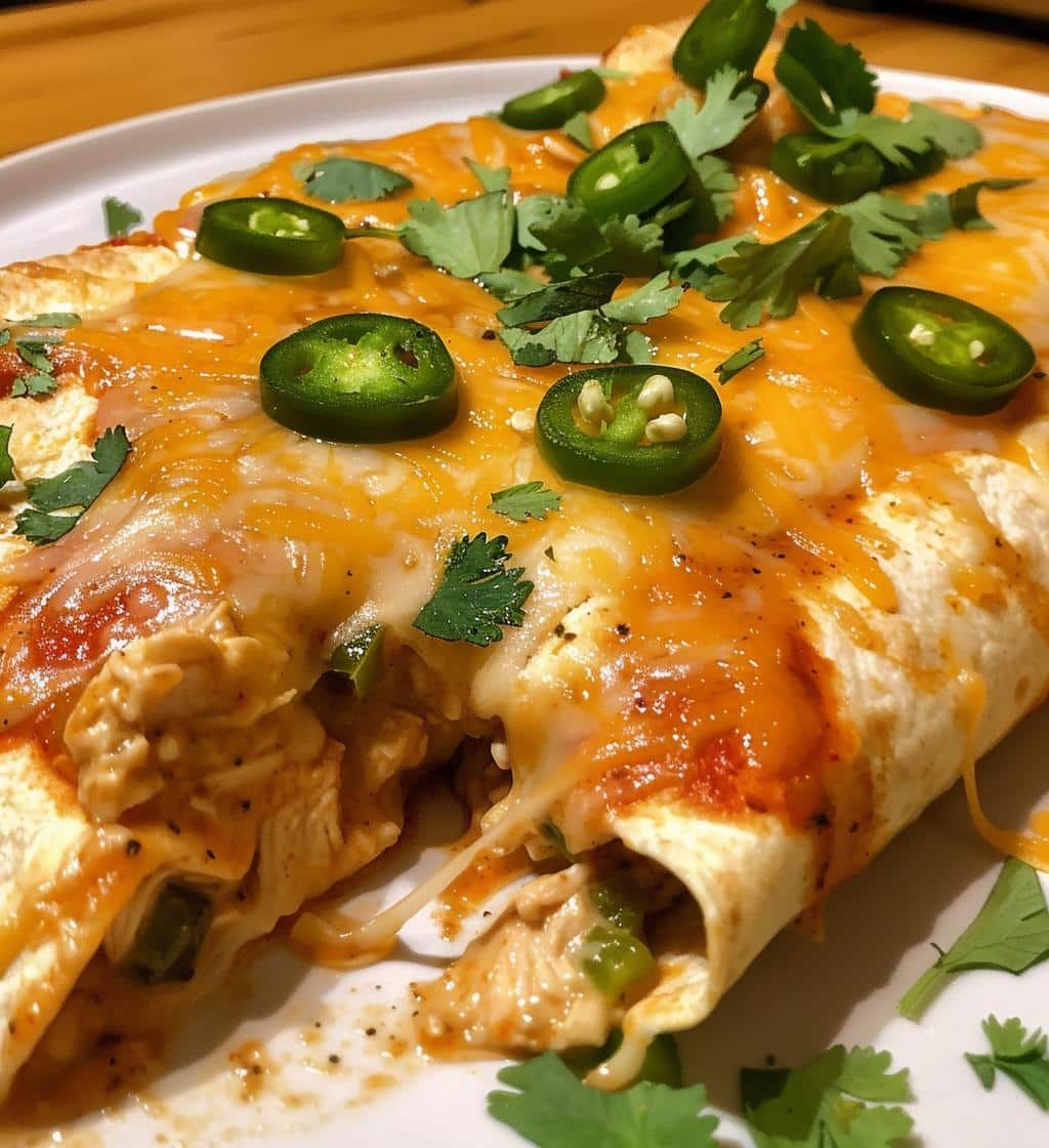Jalapeño Popper Chicken Enchiladas