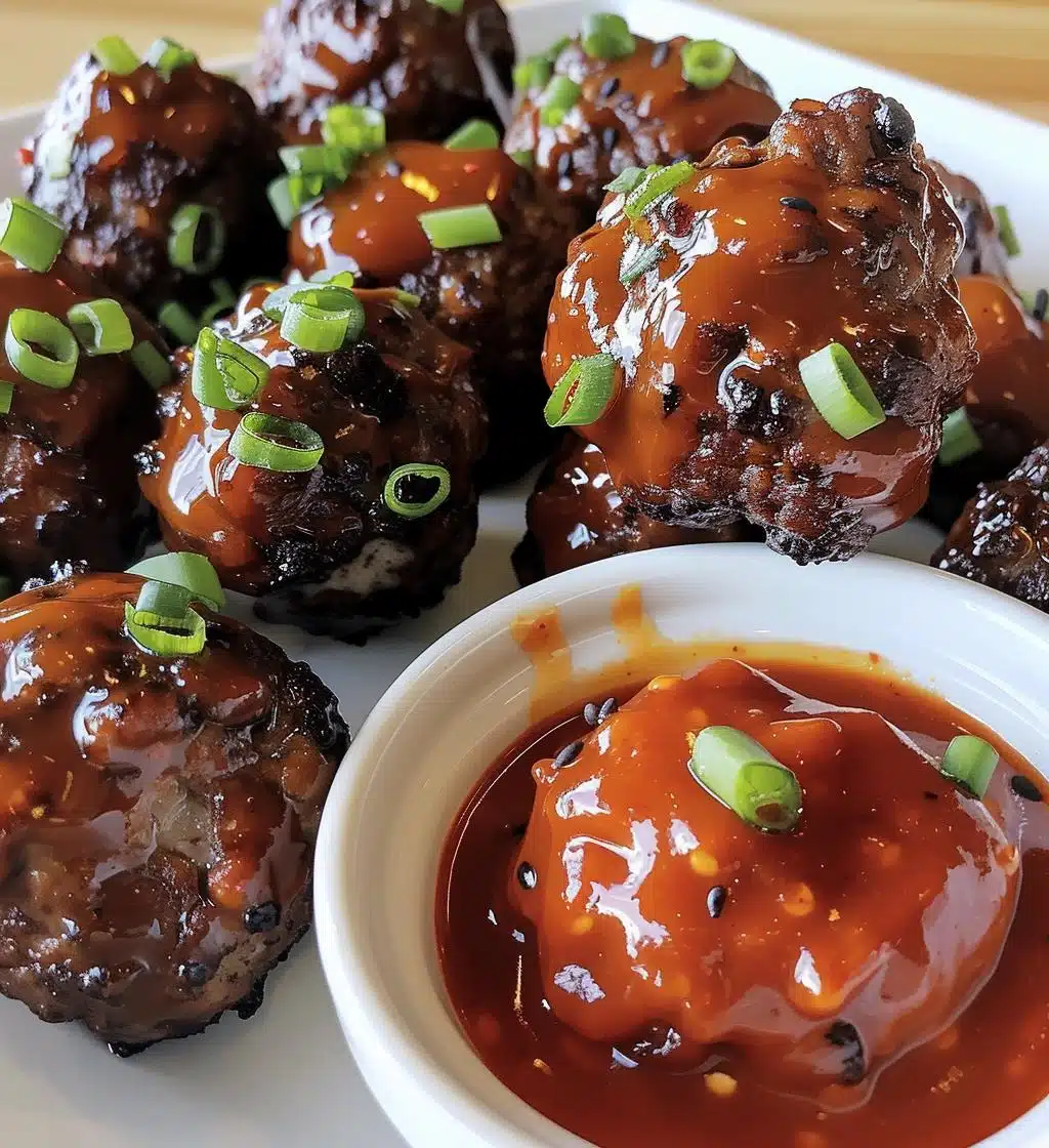 Korean BBQ Meatballs with Spicy Mayo Dip - detail 1