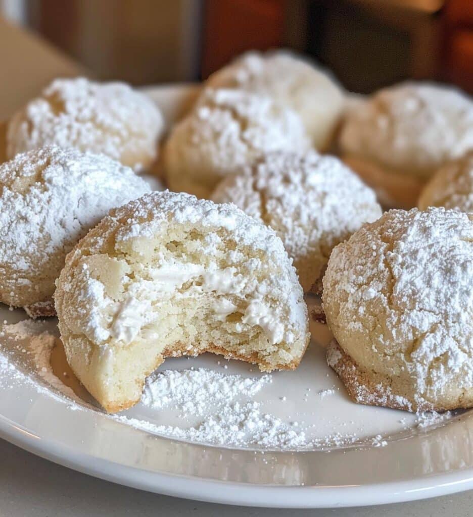 Lemon Cream Snowball Cookies