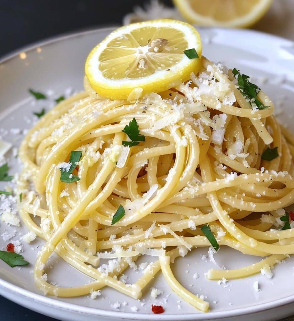 Lemon Garlic Spaghetti