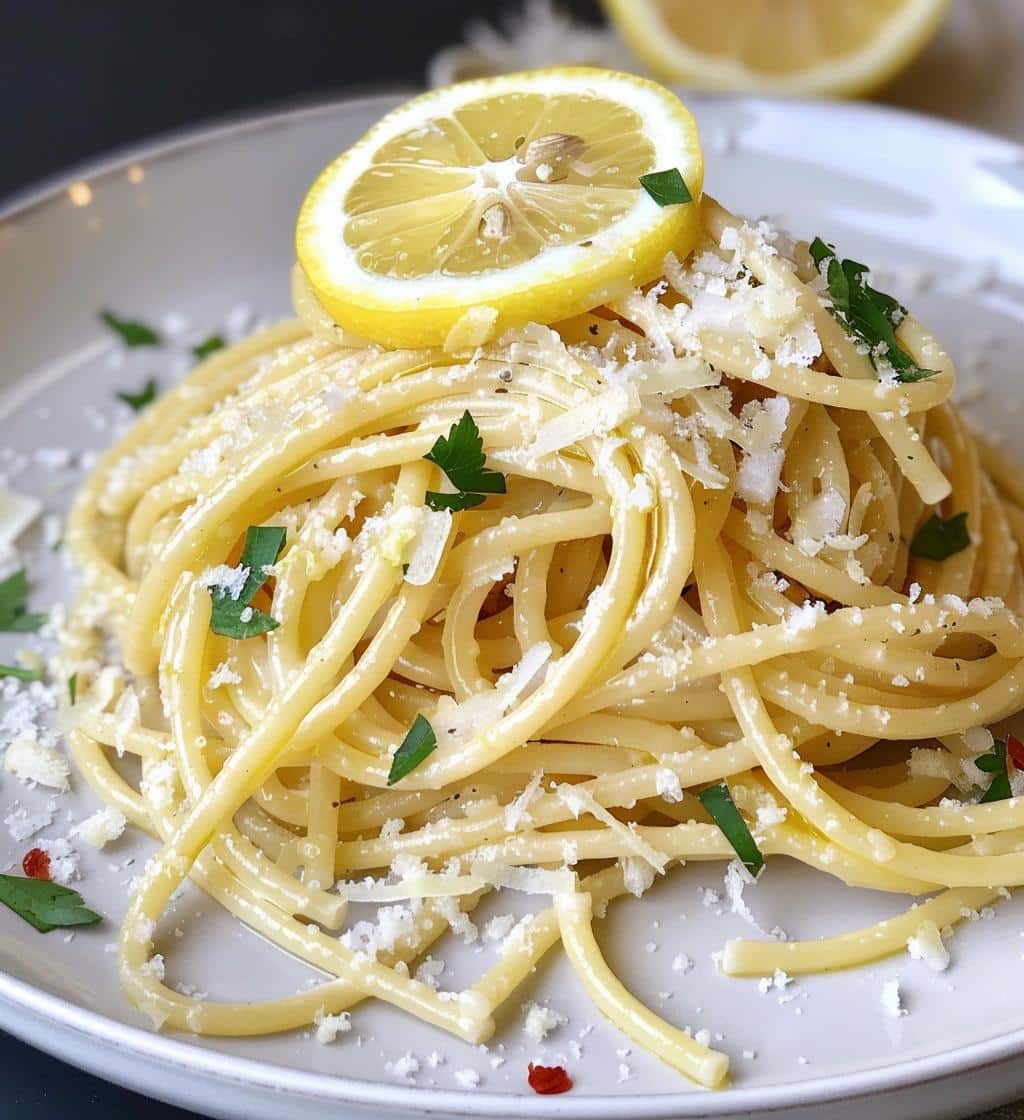 Lemon Garlic Spaghetti