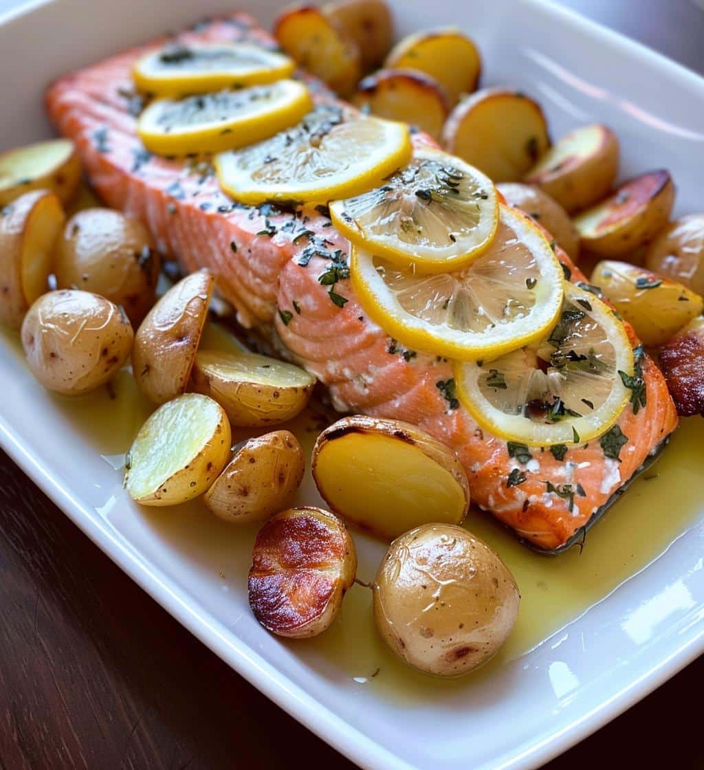 Lemon Herb Salmon with Potatoes