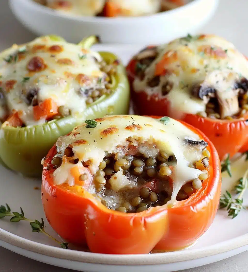 Lentil & Mushroom Stuffed Peppers - detail 1