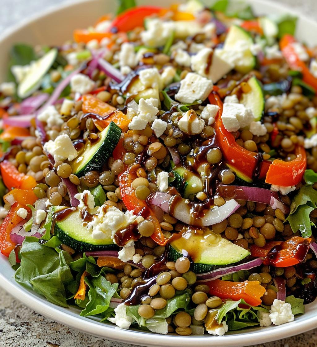 Lentil & Roasted Veggie Salad