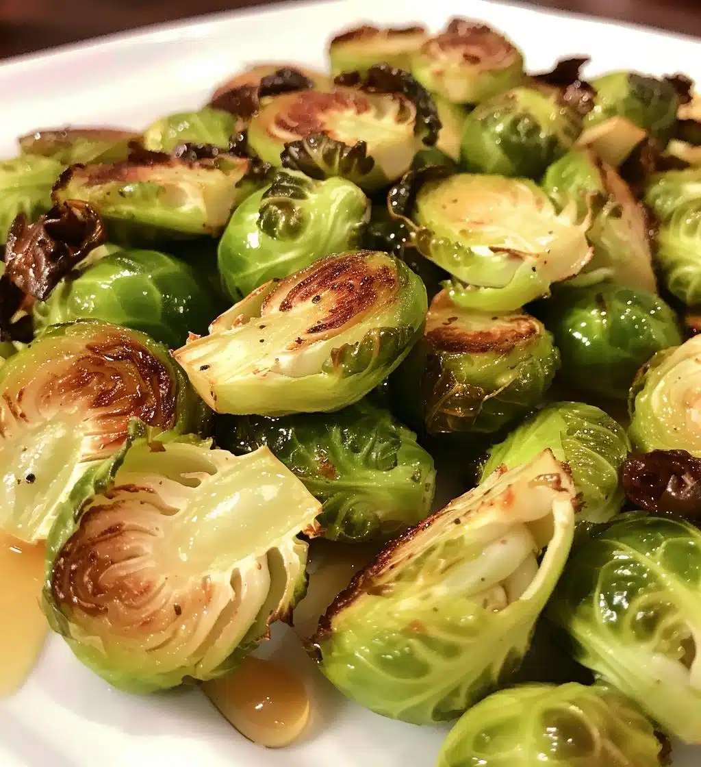 Maple roasted Brussels sprouts
