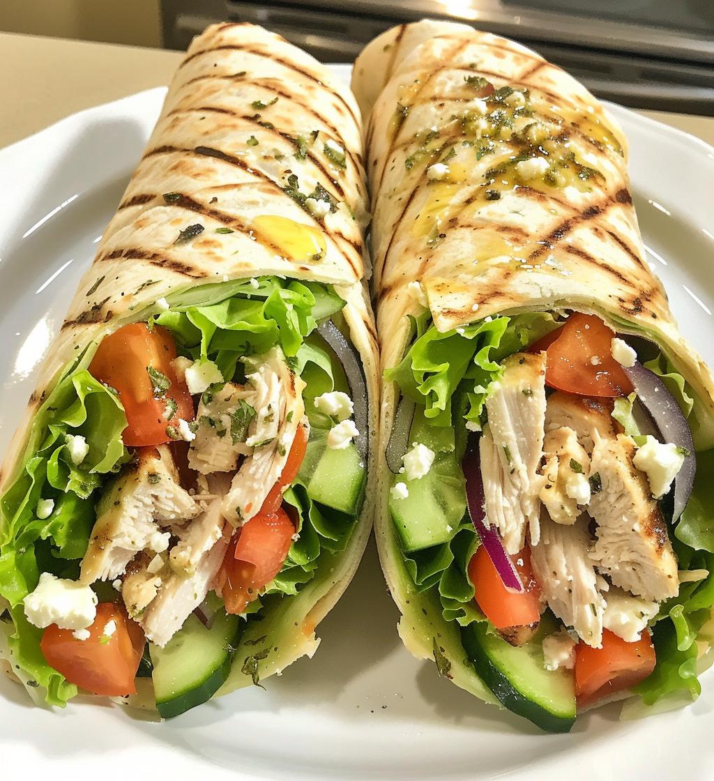 Mediterranean Chicken Wraps