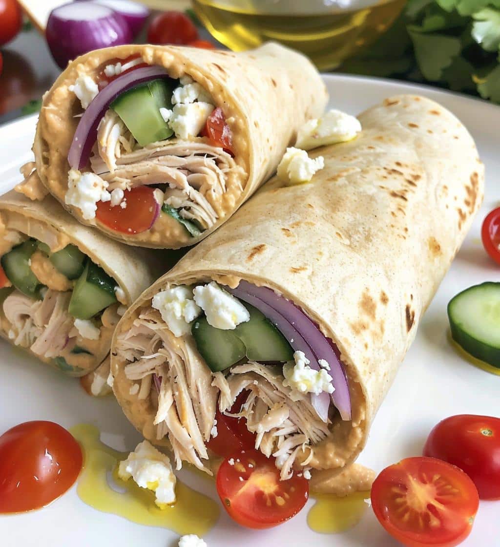 Mediterranean Chicken Wraps