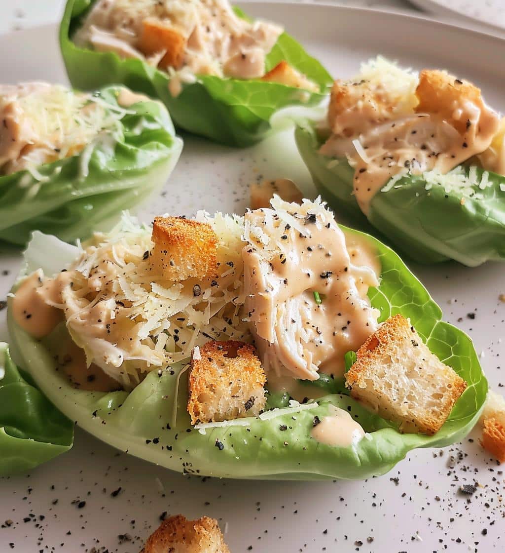 Mini Chicken Caesar Boats