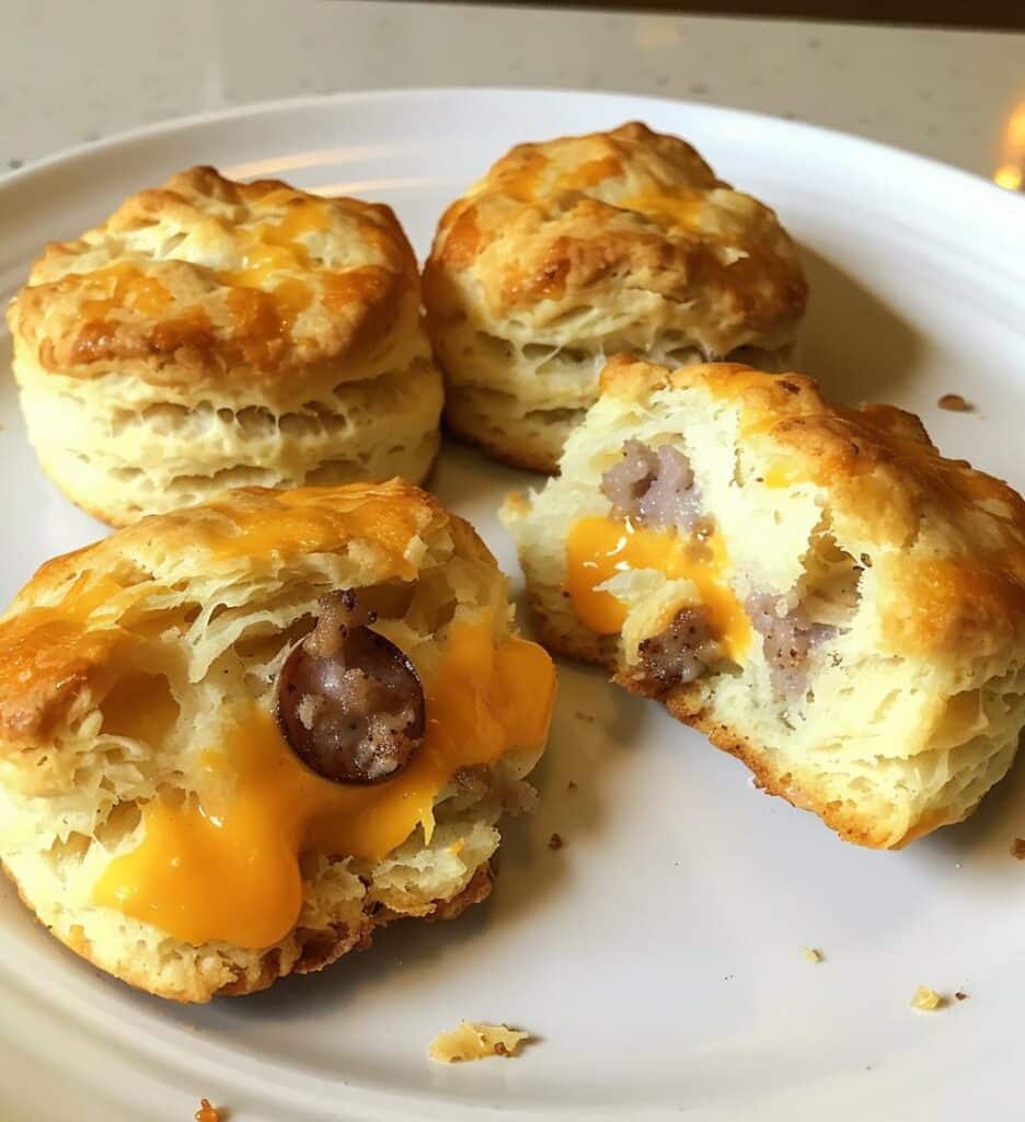 Mini Sausage Cheese Biscuits