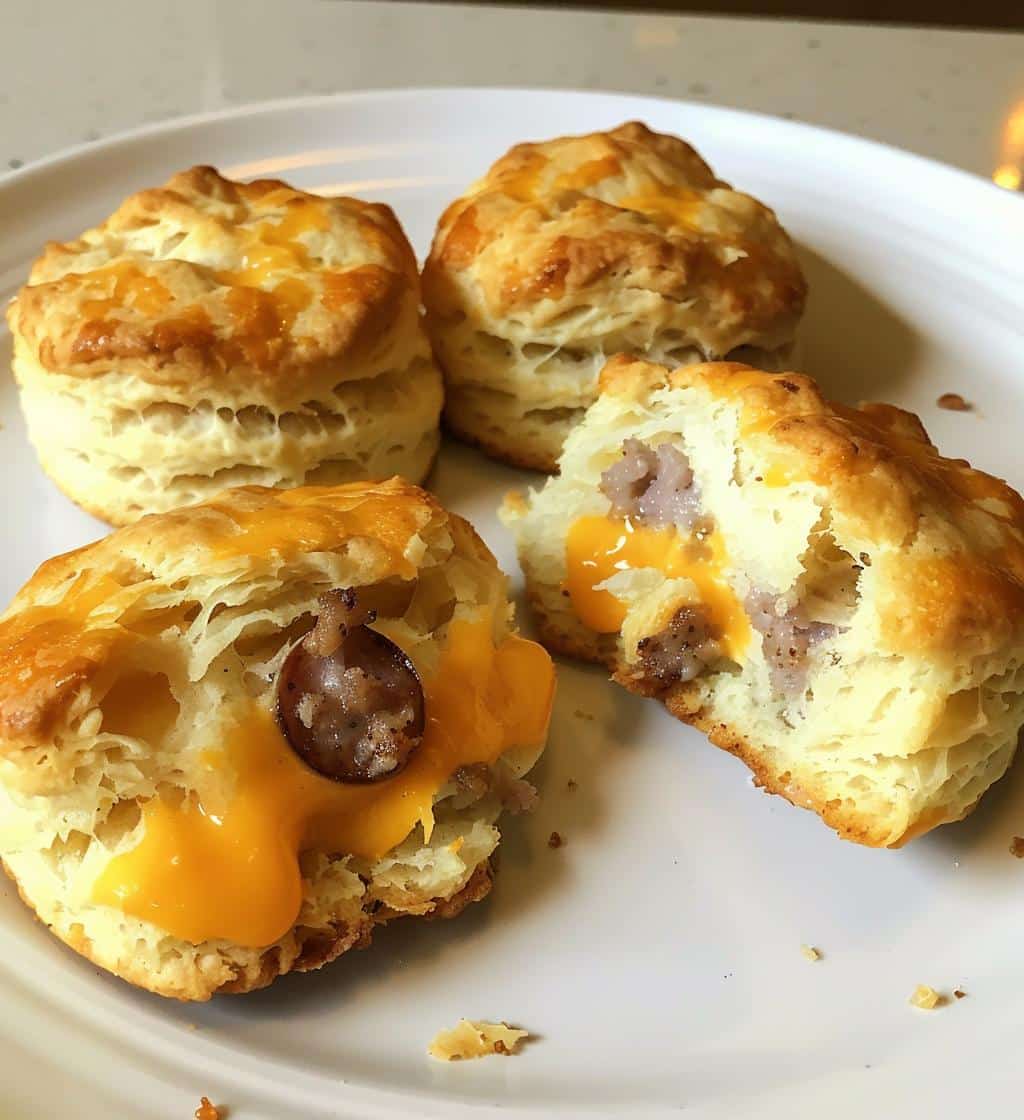 Mini Sausage Cheese Biscuits