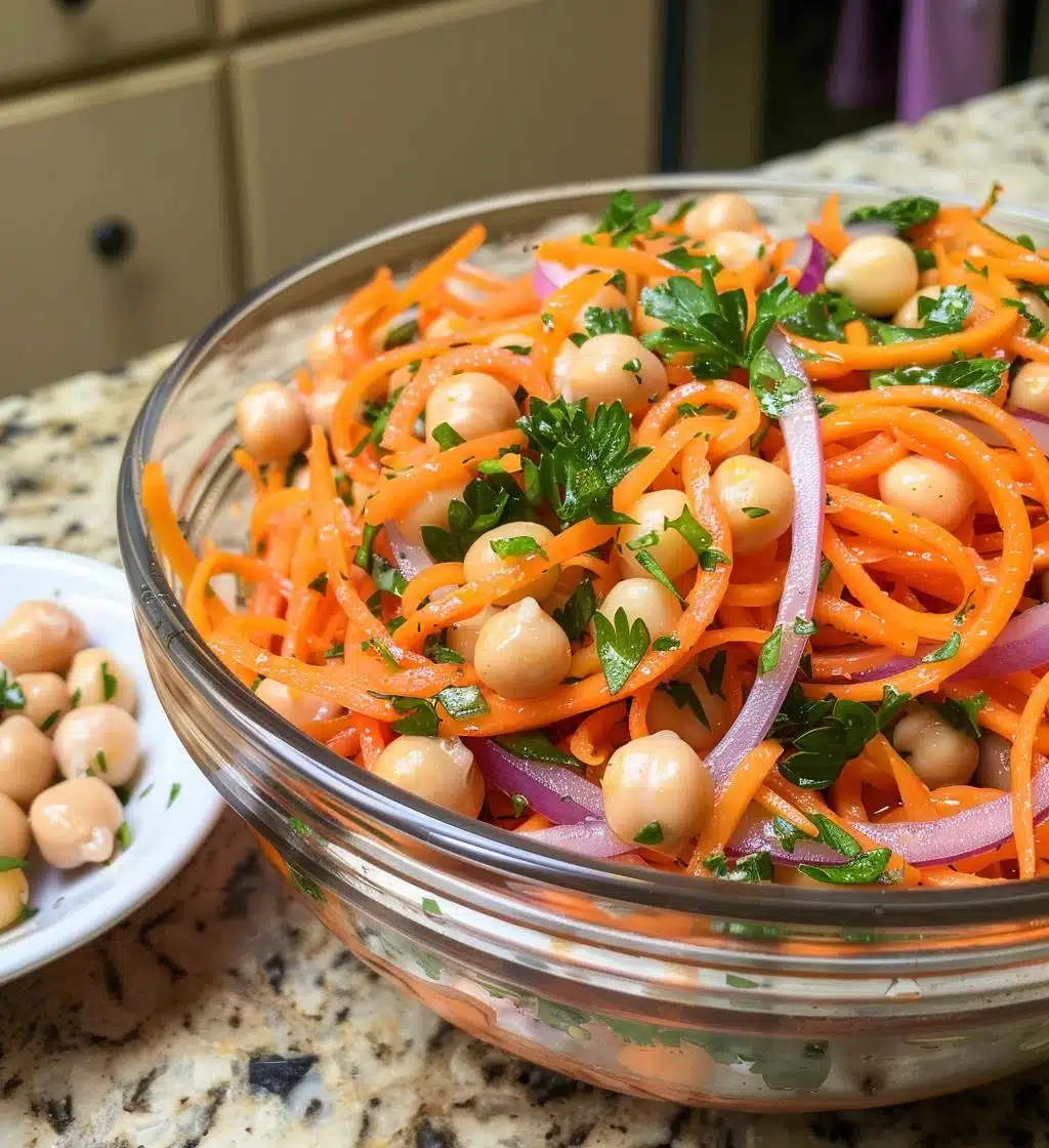 Moroccan Chickpea Carrot Salad - detail 1