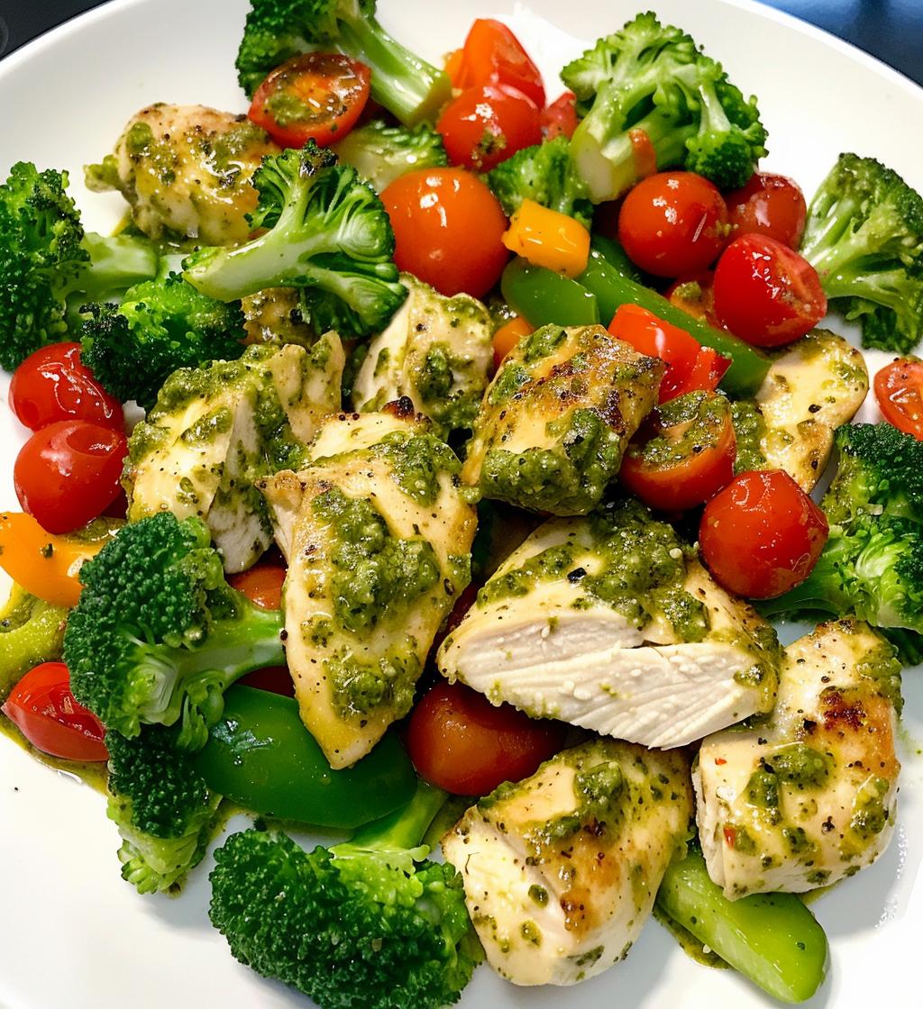 One-Pan Pesto Chicken & Veggies