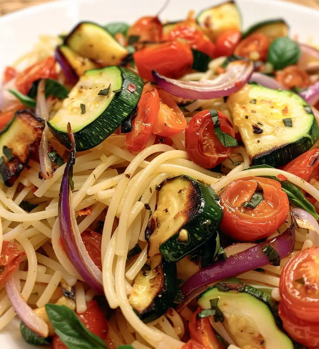 Pasta with Roasted Veggies & Olive Oil - detail 1