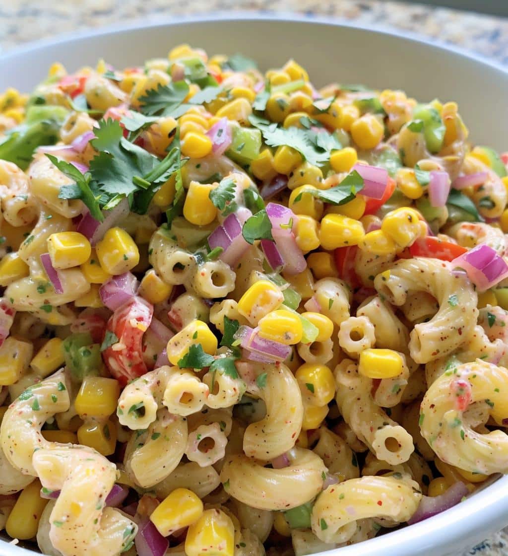 Perfect Mexican Street Corn Pasta Salad