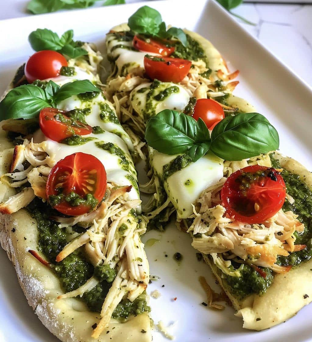 Pesto Chicken Flatbread Bites - detail 1
